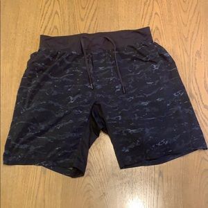 Lululemon Black camo athletic shorts